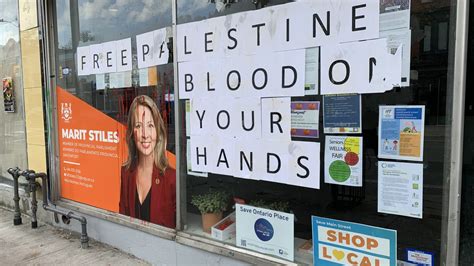 ‘Blood on your hands’: Ontario NDP leader Stiles’ Toronto office vandalized